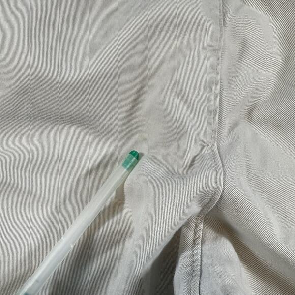 Abercrombie Vintage Logo Chino 10” Inseam Shorts Size 30 Solid Beige Mns 30 - Picture 14 of 15